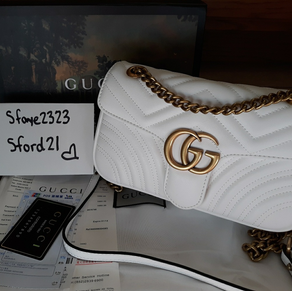 Gucci marmont small matelasse shoulder bag